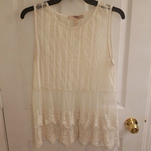 White lace forever 21 top
